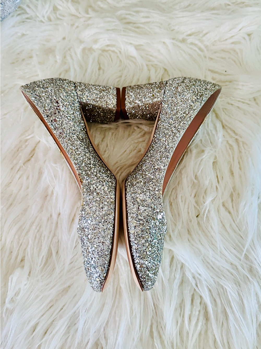 Kate Spade New York Dolores Silver/Gold Glitter Heel Pumps Size 6, 6.5, or 7 - Picture 6 of 10